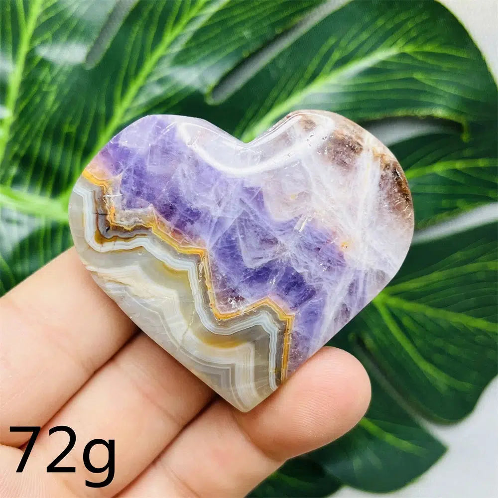 Amethyst Agate Heart