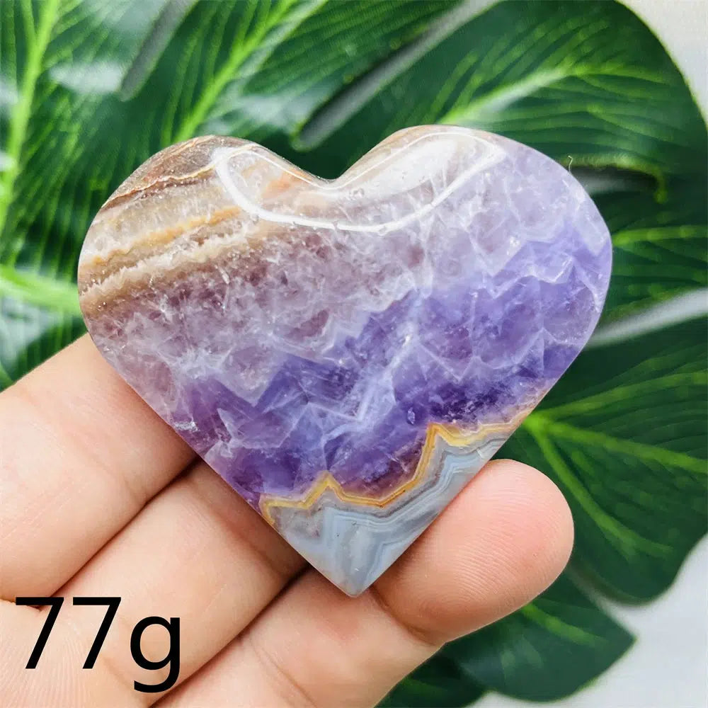 Amethyst Agate Heart