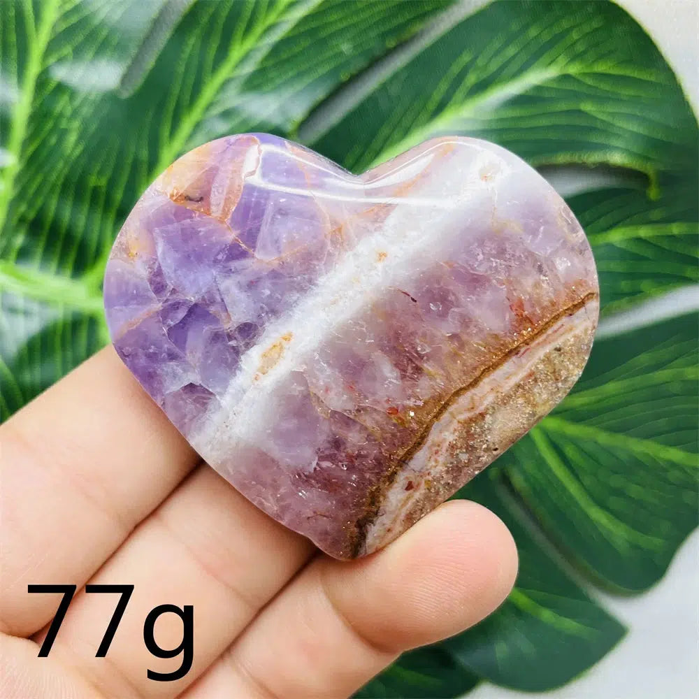 Amethyst Agate Heart