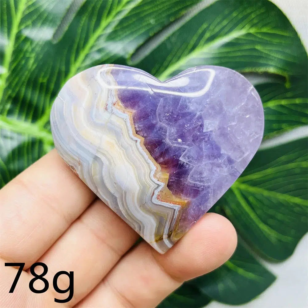 Amethyst Agate Heart