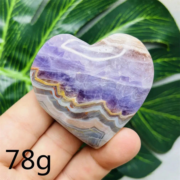 Amethyst Agate Heart