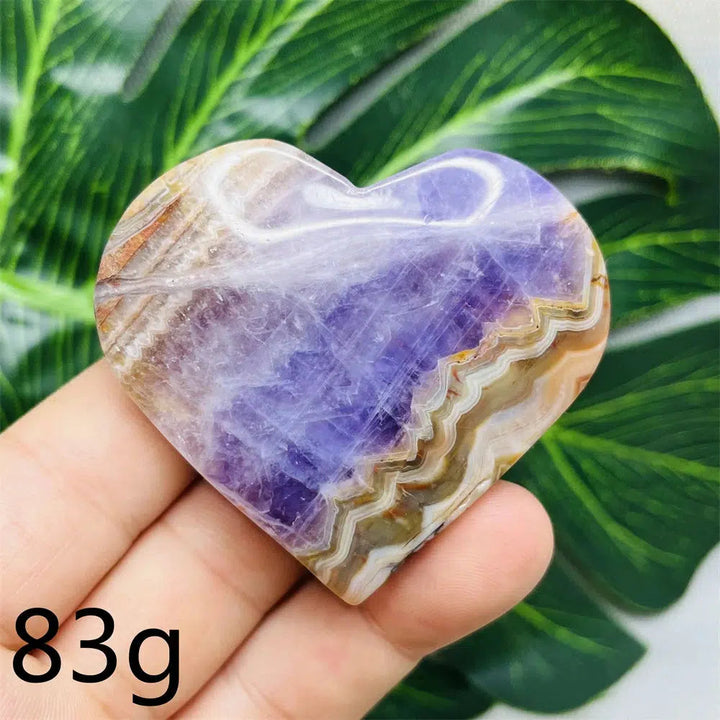 Amethyst Agate Heart