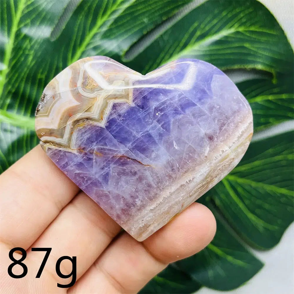 Amethyst Agate Heart