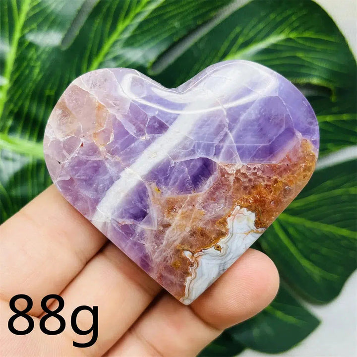 Amethyst Agate Heart