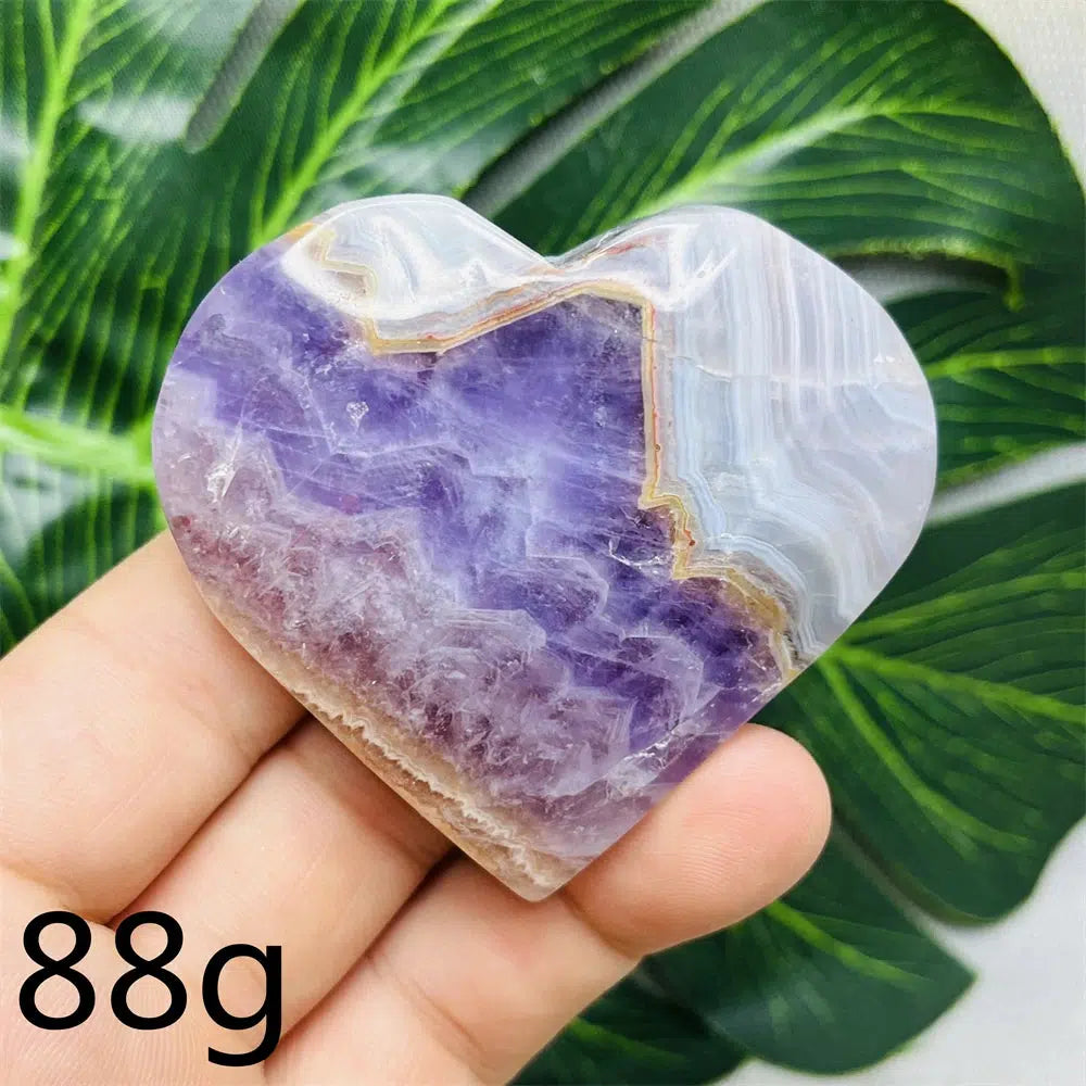 Amethyst Agate Heart