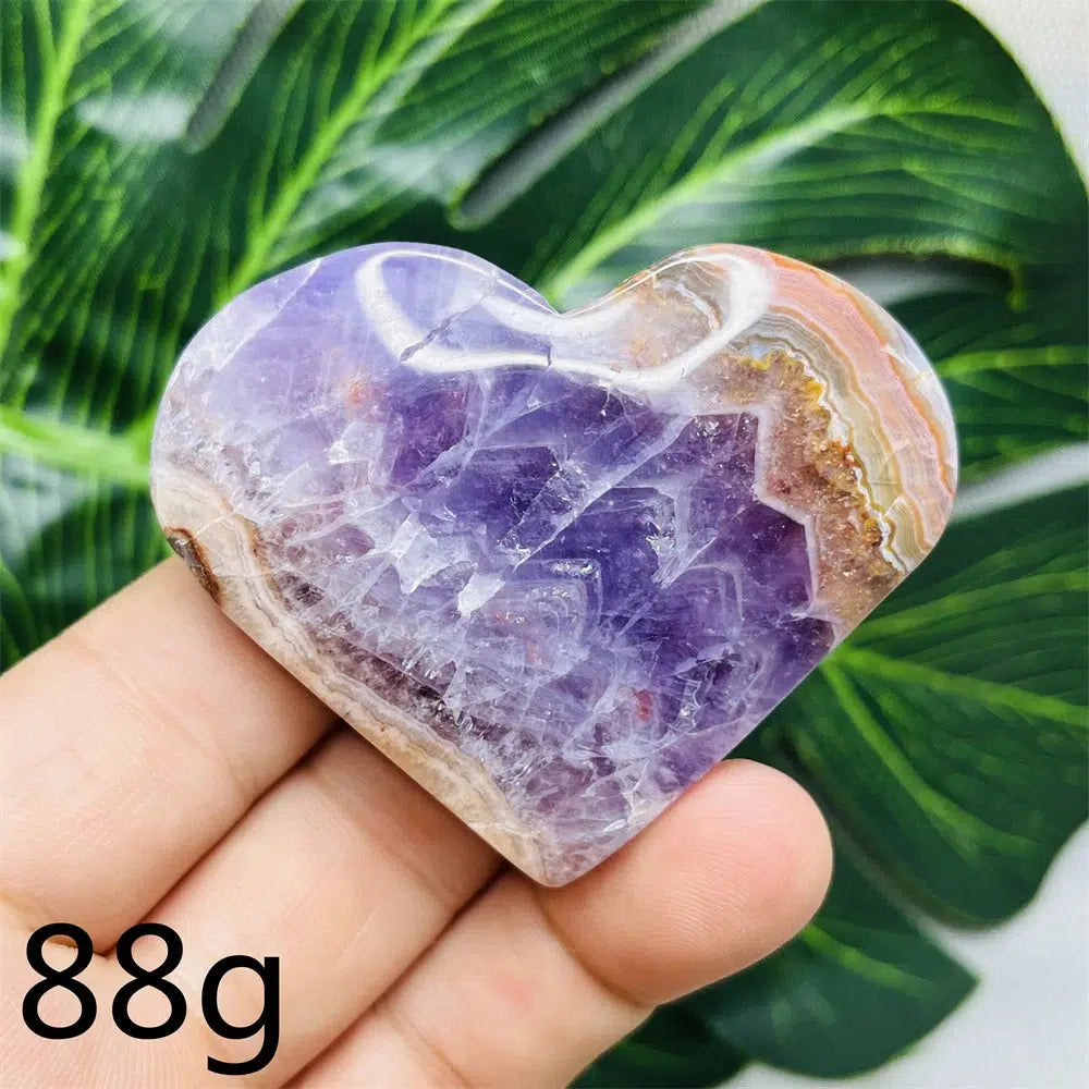 Amethyst Agate Heart