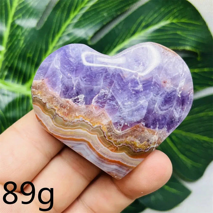 Amethyst Agate Heart