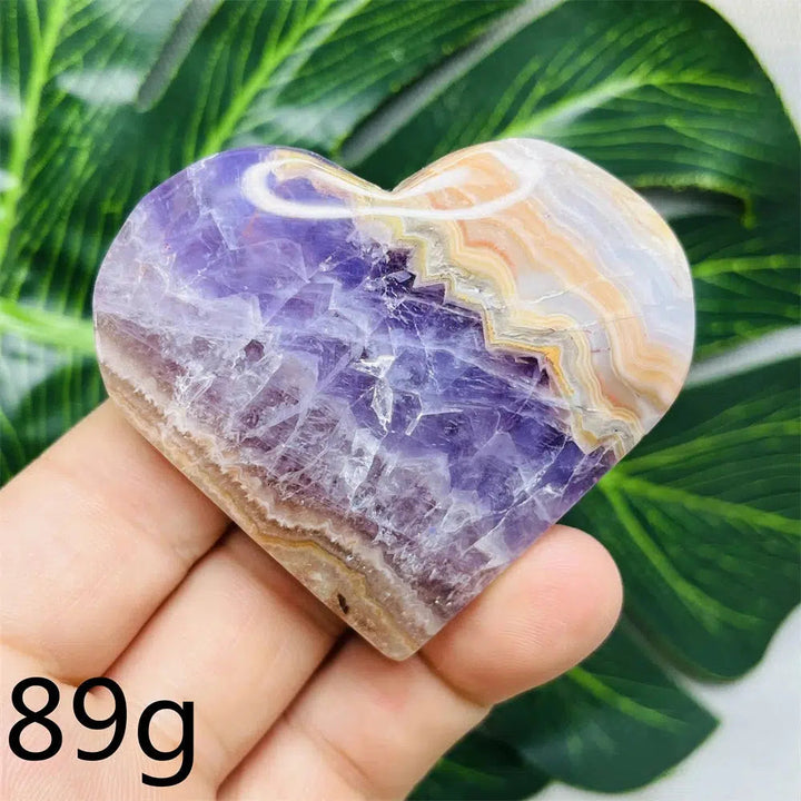 Amethyst Agate Heart