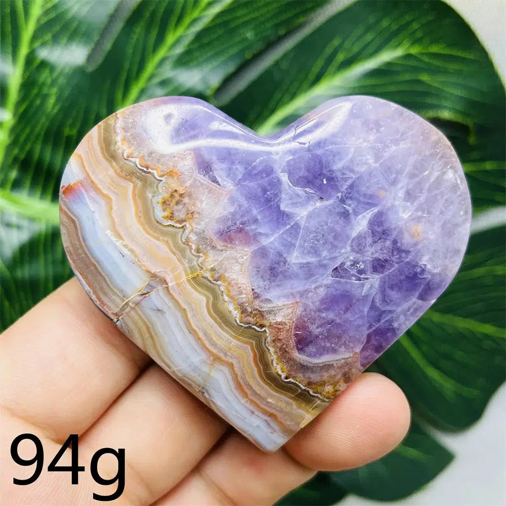 Amethyst Agate Heart