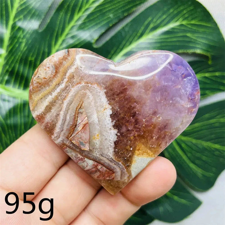 Amethyst Agate Heart