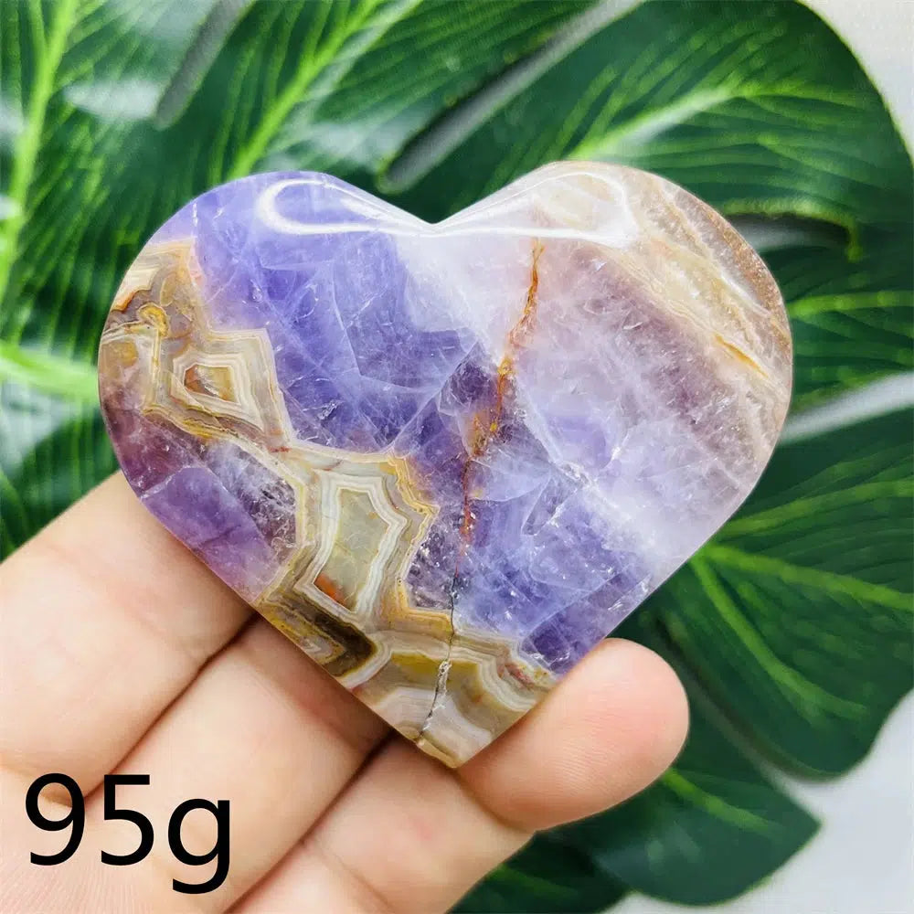 Amethyst Agate Heart