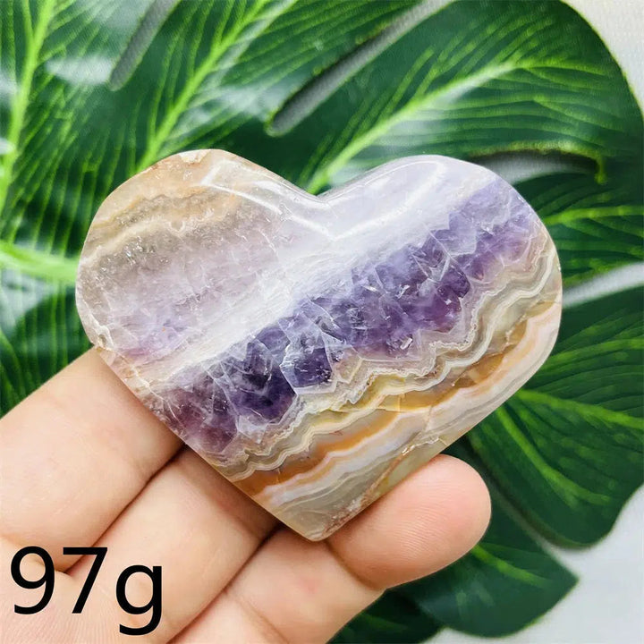 Amethyst Agate Heart