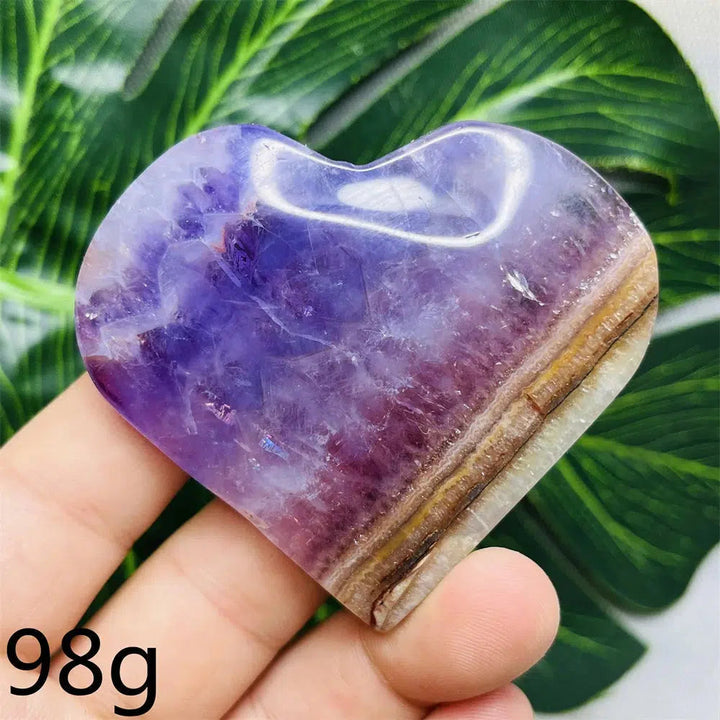 Amethyst Agate Heart