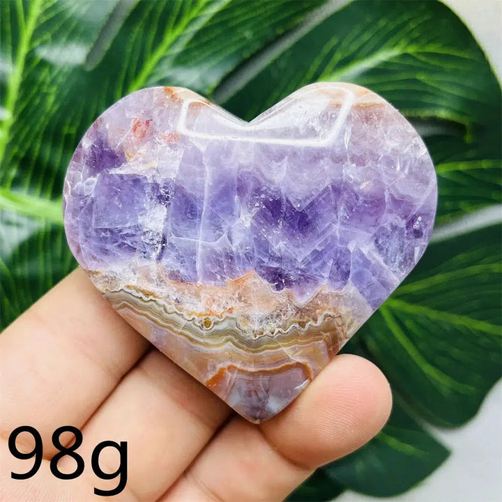 Amethyst Agate Heart