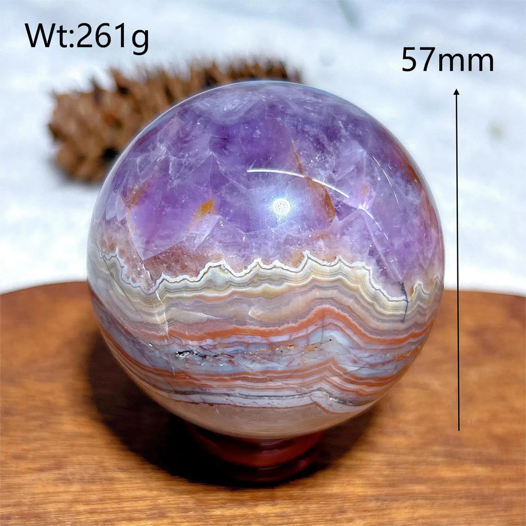 Amethyst Agate Sphere