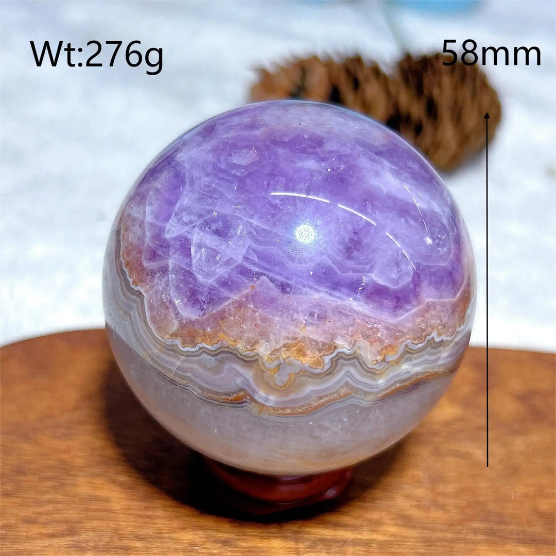 Amethyst Agate Sphere