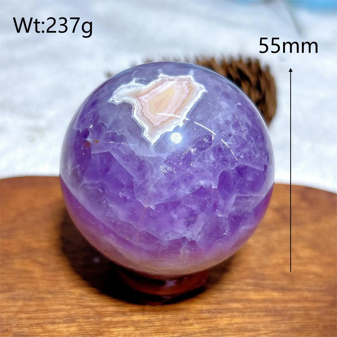 Amethyst Agate Sphere