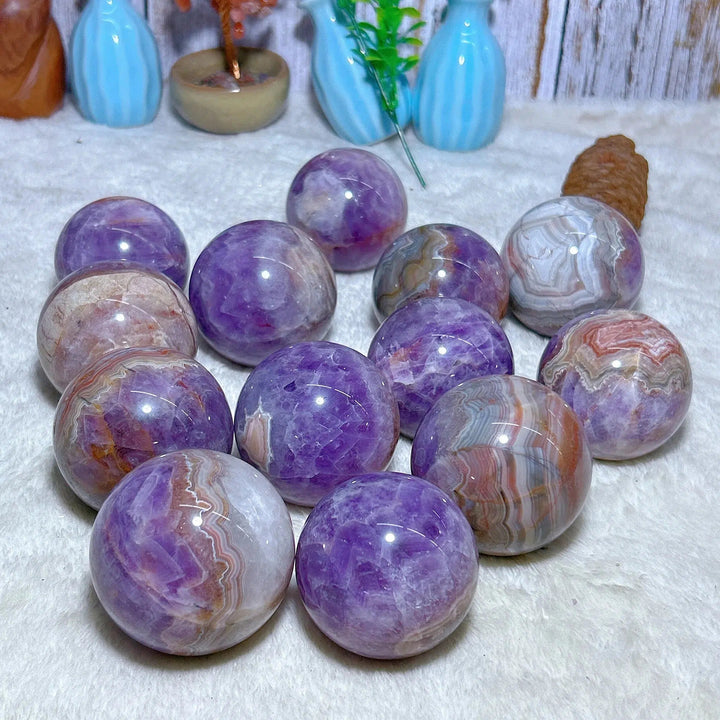 Amethyst Agate Sphere