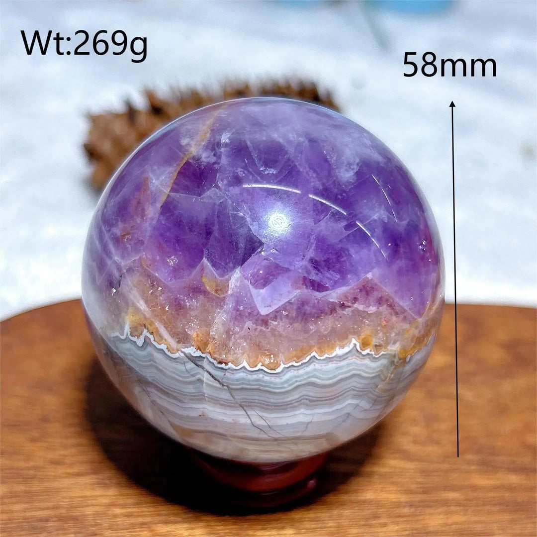 Amethyst Agate Sphere