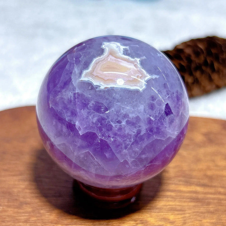 Amethyst Agate Sphere