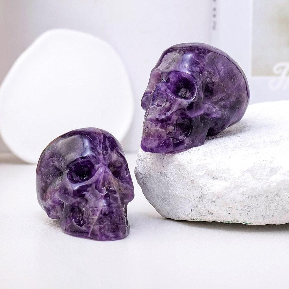 Amethyst Carved Crystal Skull