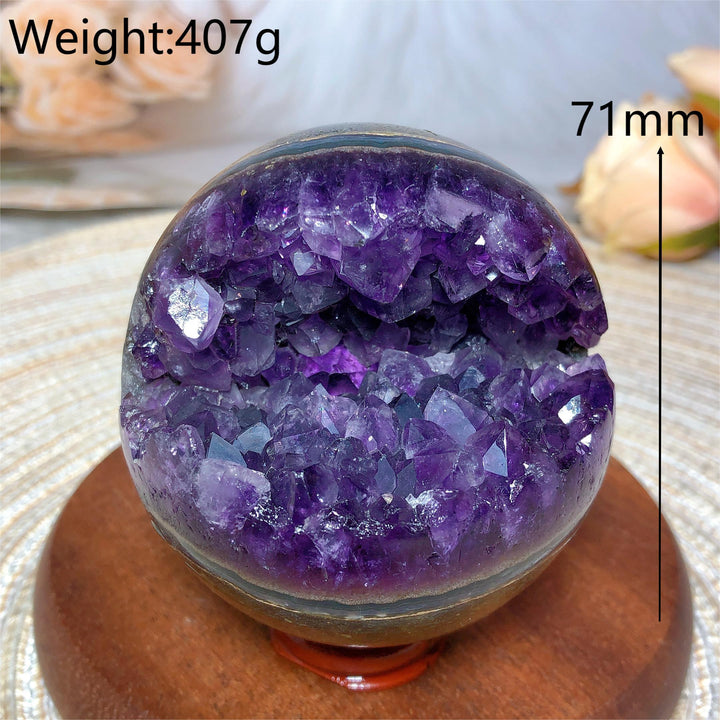 Amethyst Cluster Geode Sphere