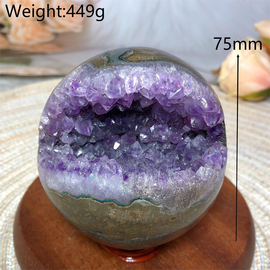 Amethyst Cluster Geode Sphere