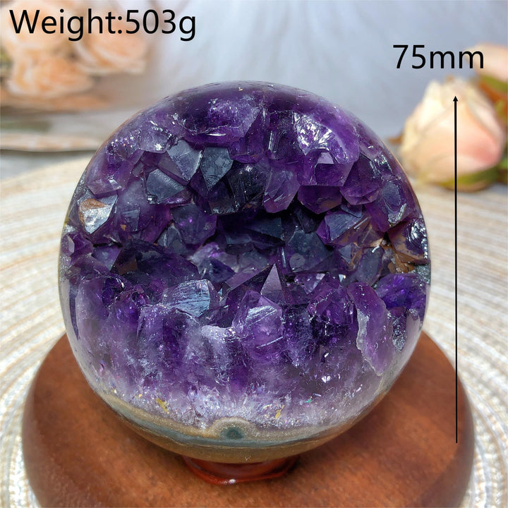 Amethyst Cluster Geode Sphere