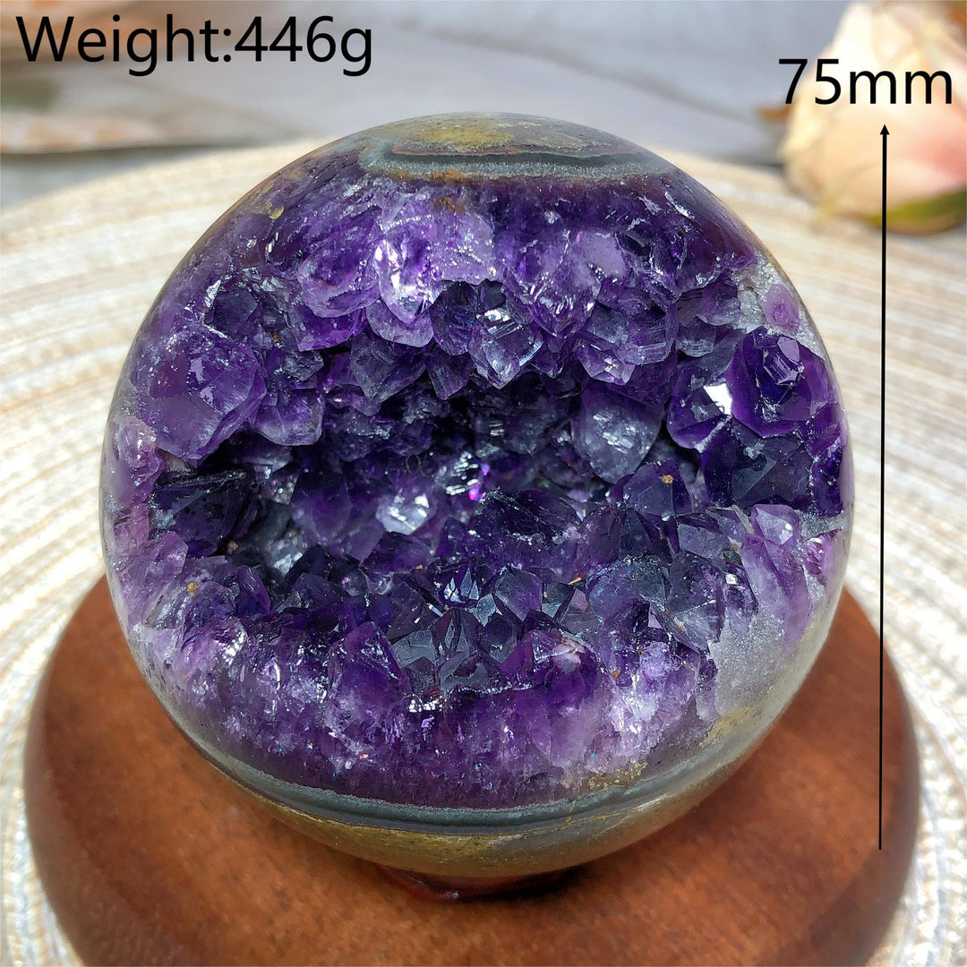 Amethyst Cluster Geode Sphere