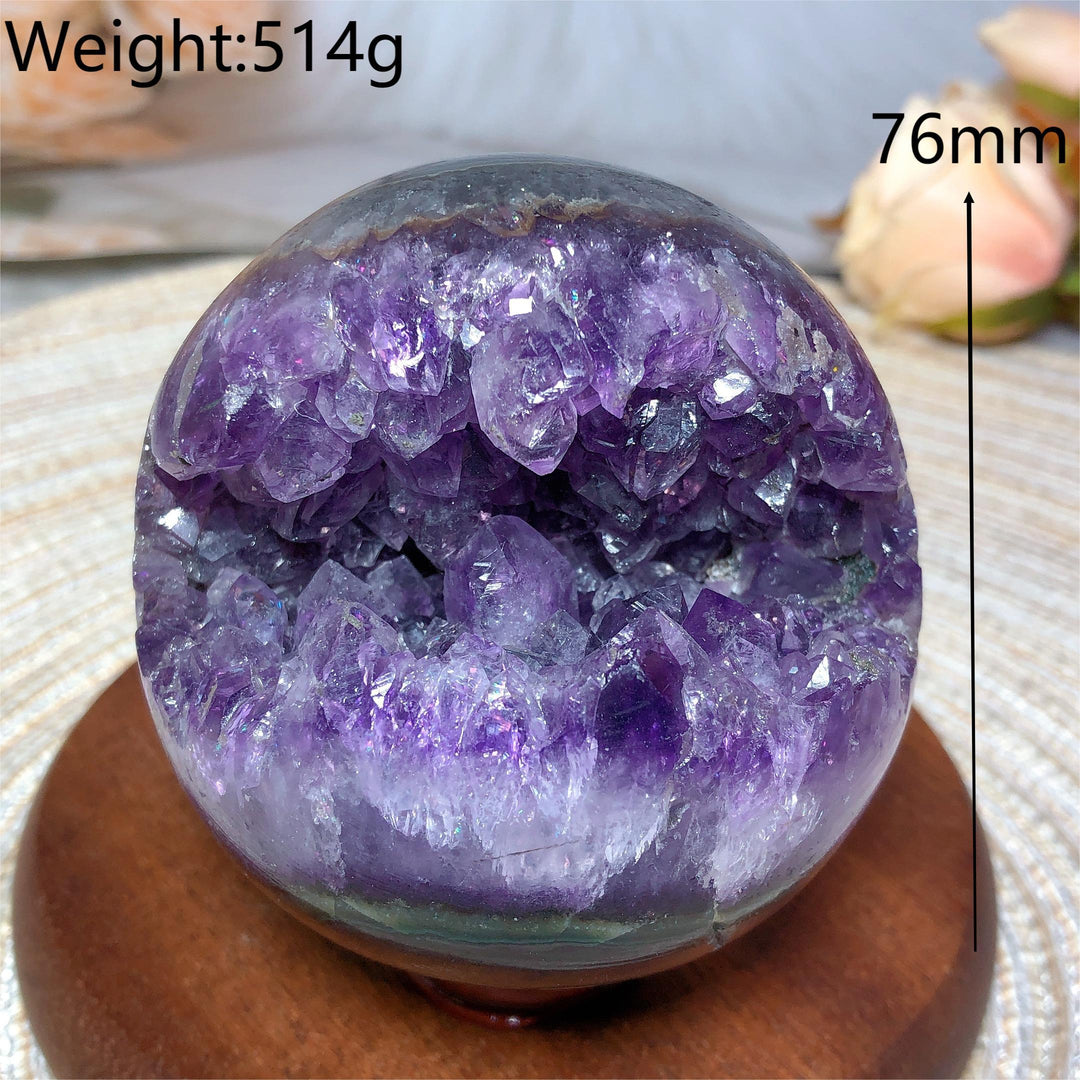 Amethyst Cluster Geode Sphere