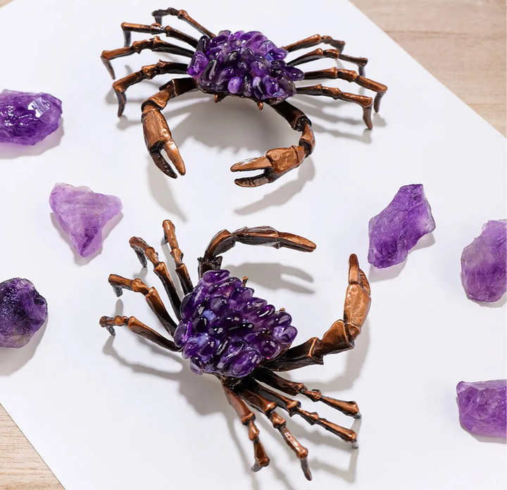 Amethyst Crab Desktop Figurine