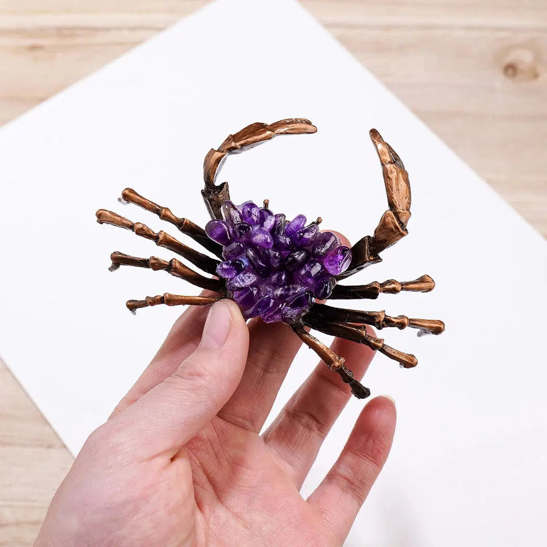 Amethyst Crab Desktop Figurine