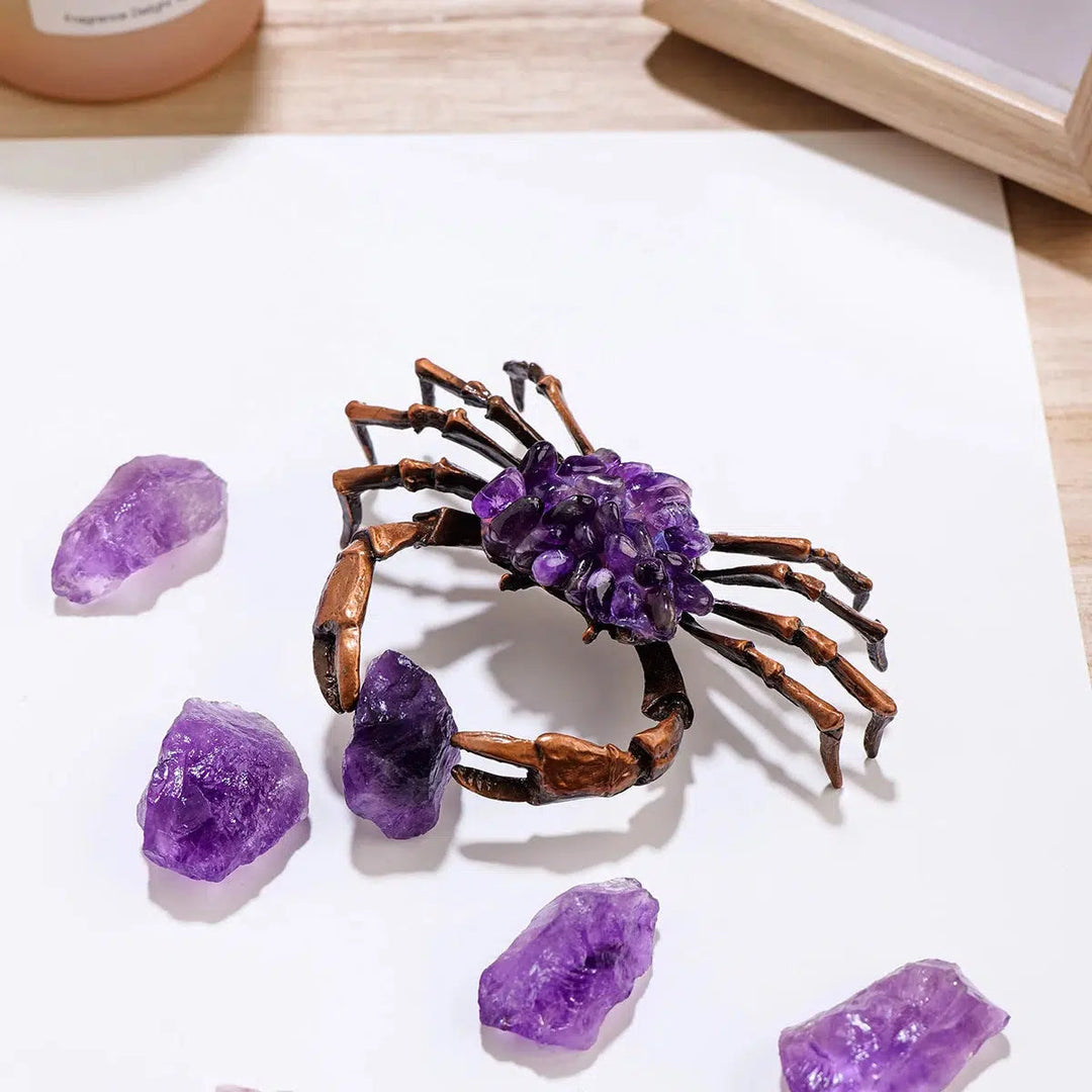 Amethyst Crab Desktop Figurine