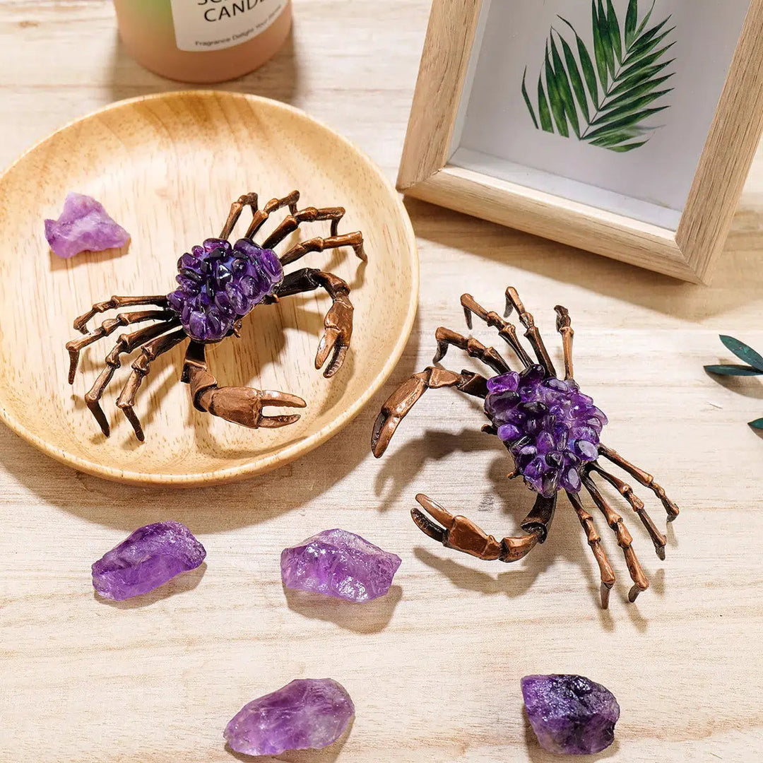 Amethyst Crab Desktop Figurine