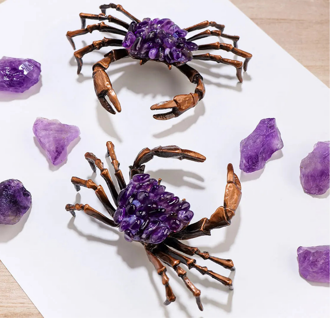 Amethyst Crab Desktop Figurine