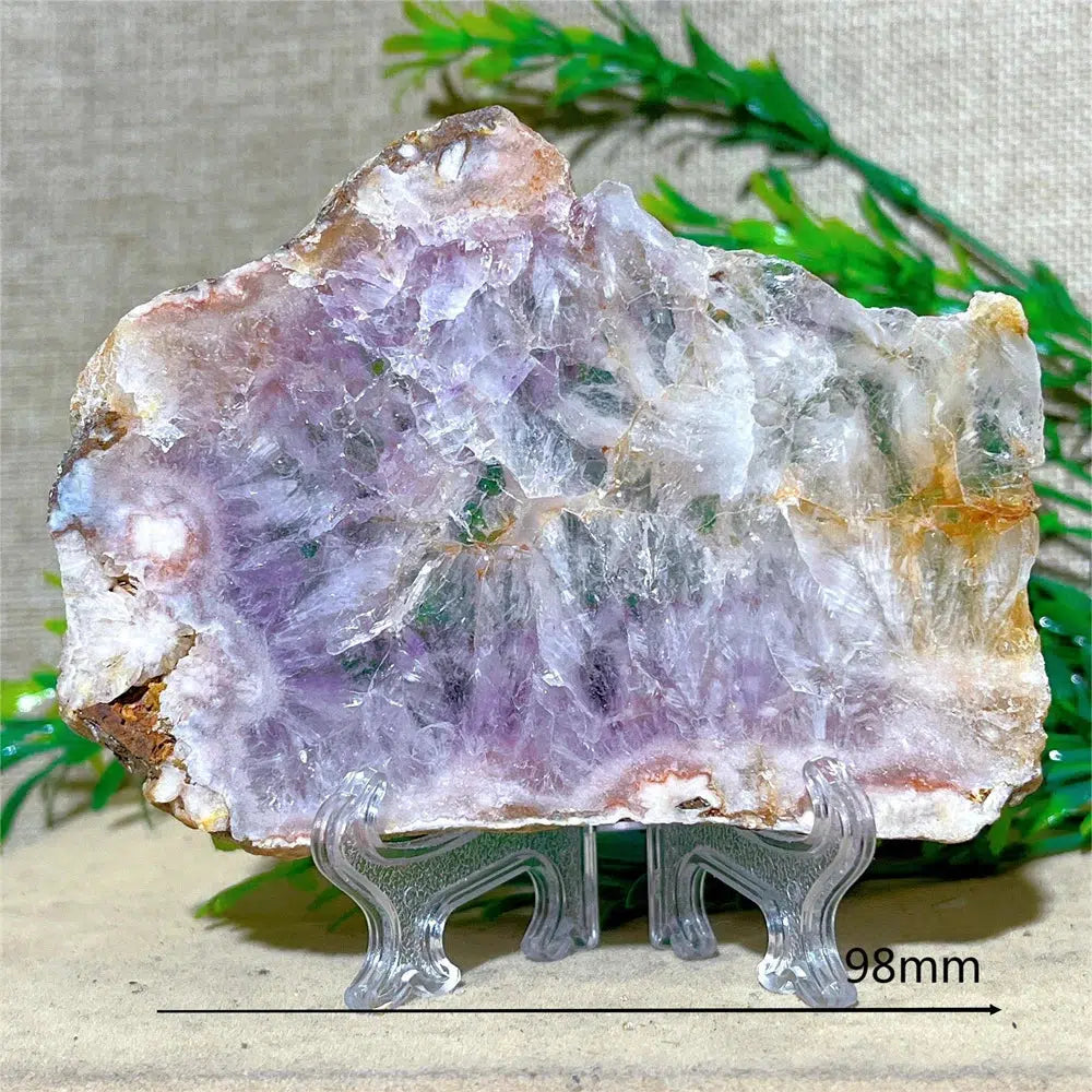 Amethyst Crystal Geode Slice + Stand