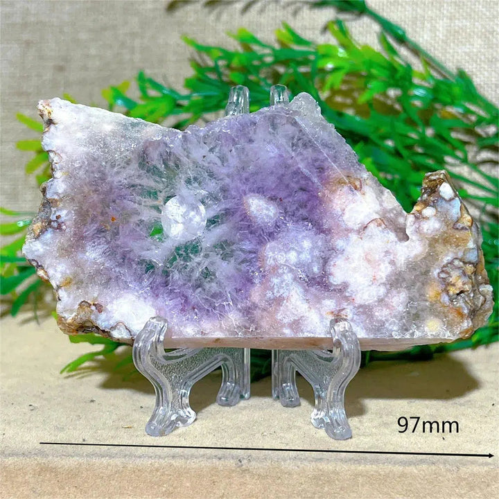 Amethyst Crystal Geode Slice + Stand