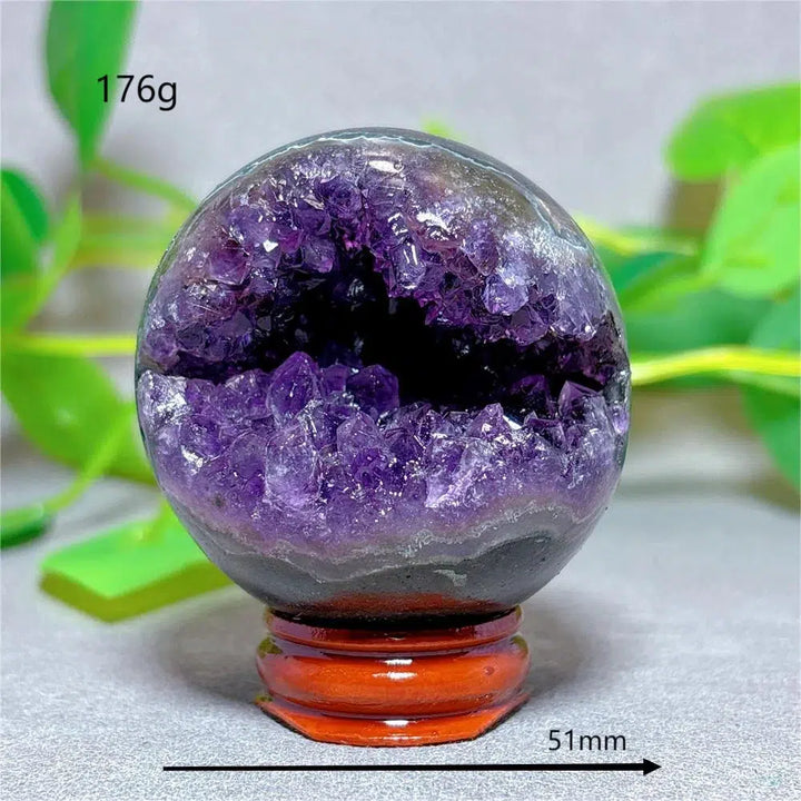 Amethyst ‘Packman’ Sphere + Stand