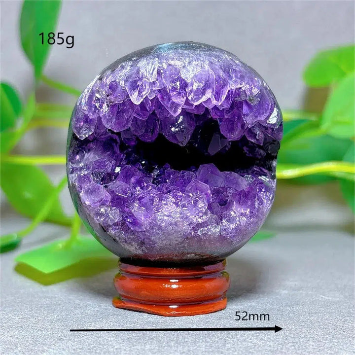 Amethyst ‘Packman’ Sphere + Stand