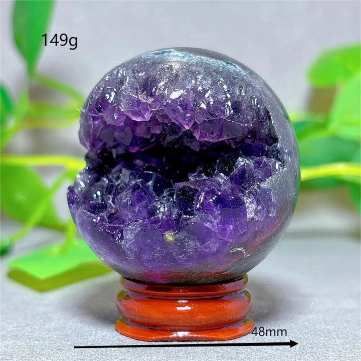 Amethyst ‘Packman’ Sphere + Stand