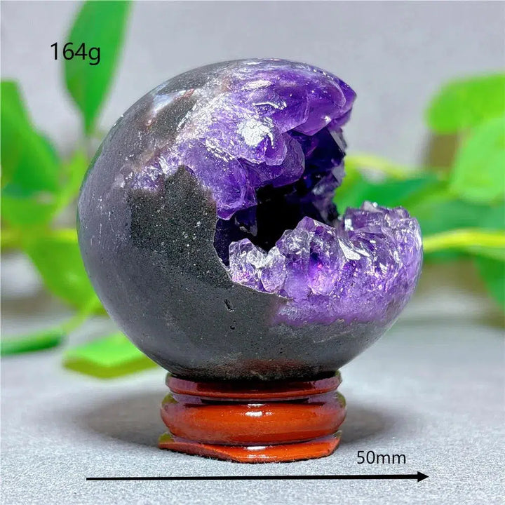 Amethyst ‘Packman’ Sphere + Stand