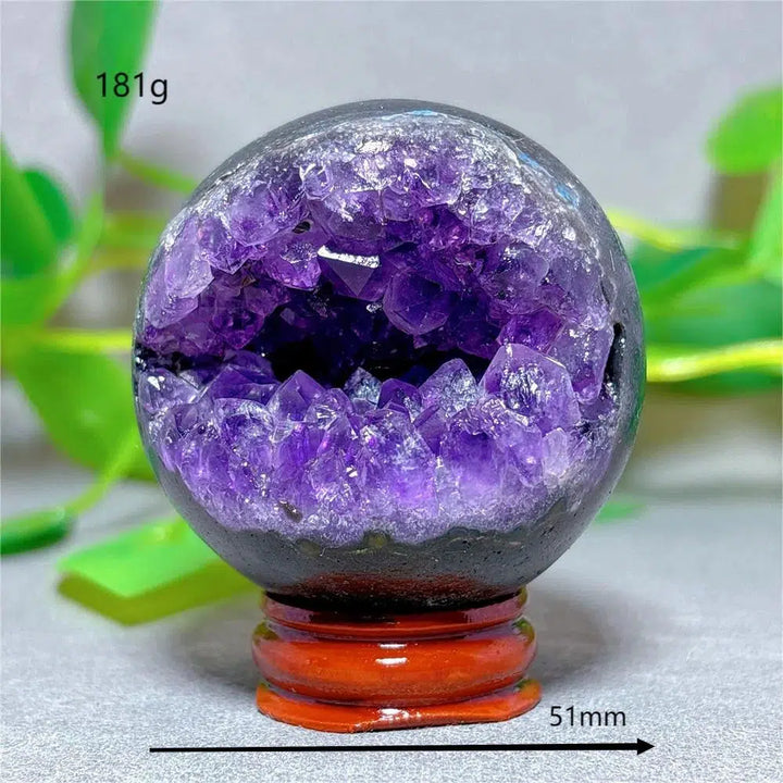 Amethyst ‘Packman’ Sphere + Stand