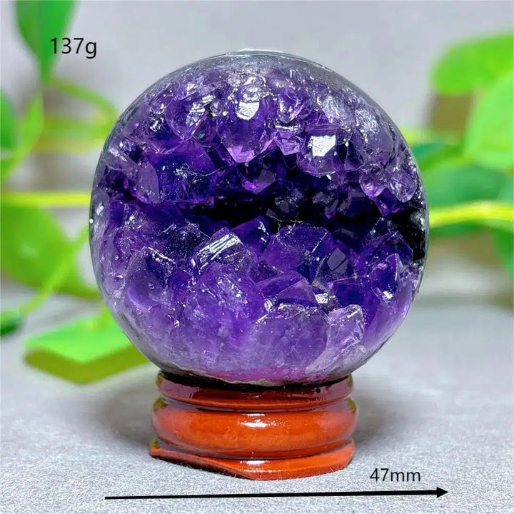 Amethyst ‘Packman’ Sphere + Stand