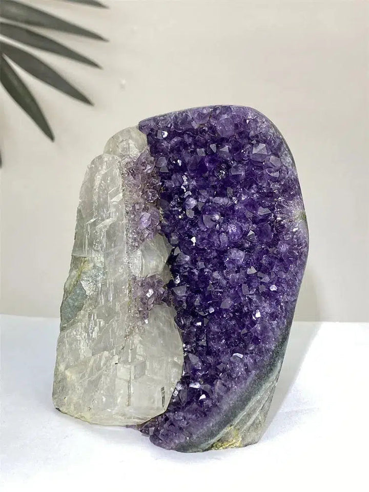 Amethyst and Calcite Flower Geode