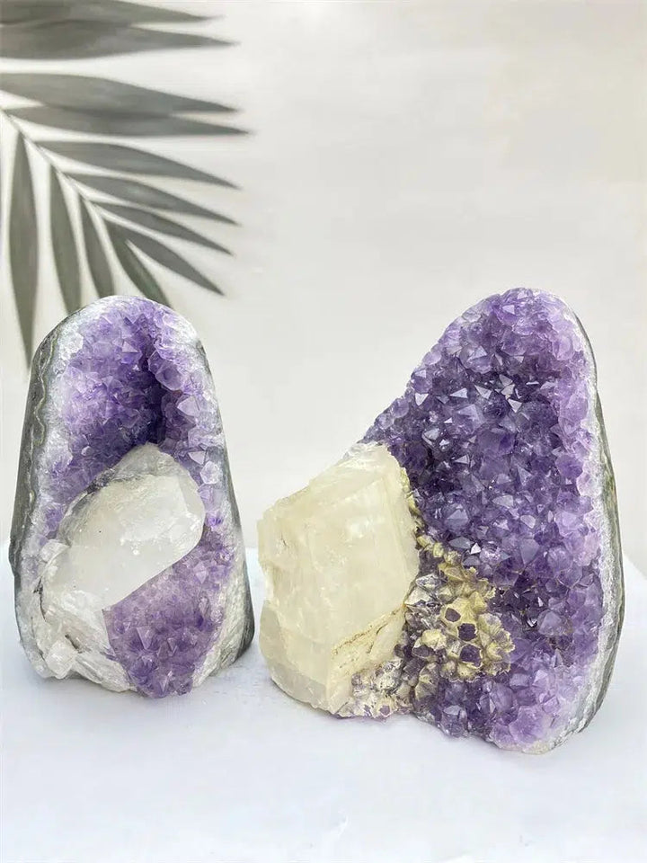 Amethyst and Calcite Flower Geode