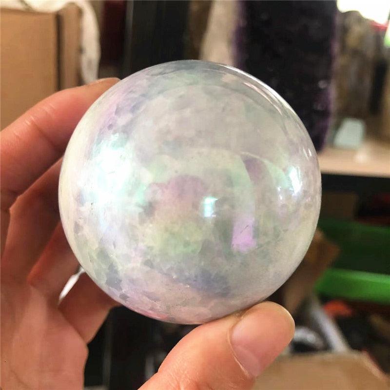 Angel Aura Celestite Crystal Sphere