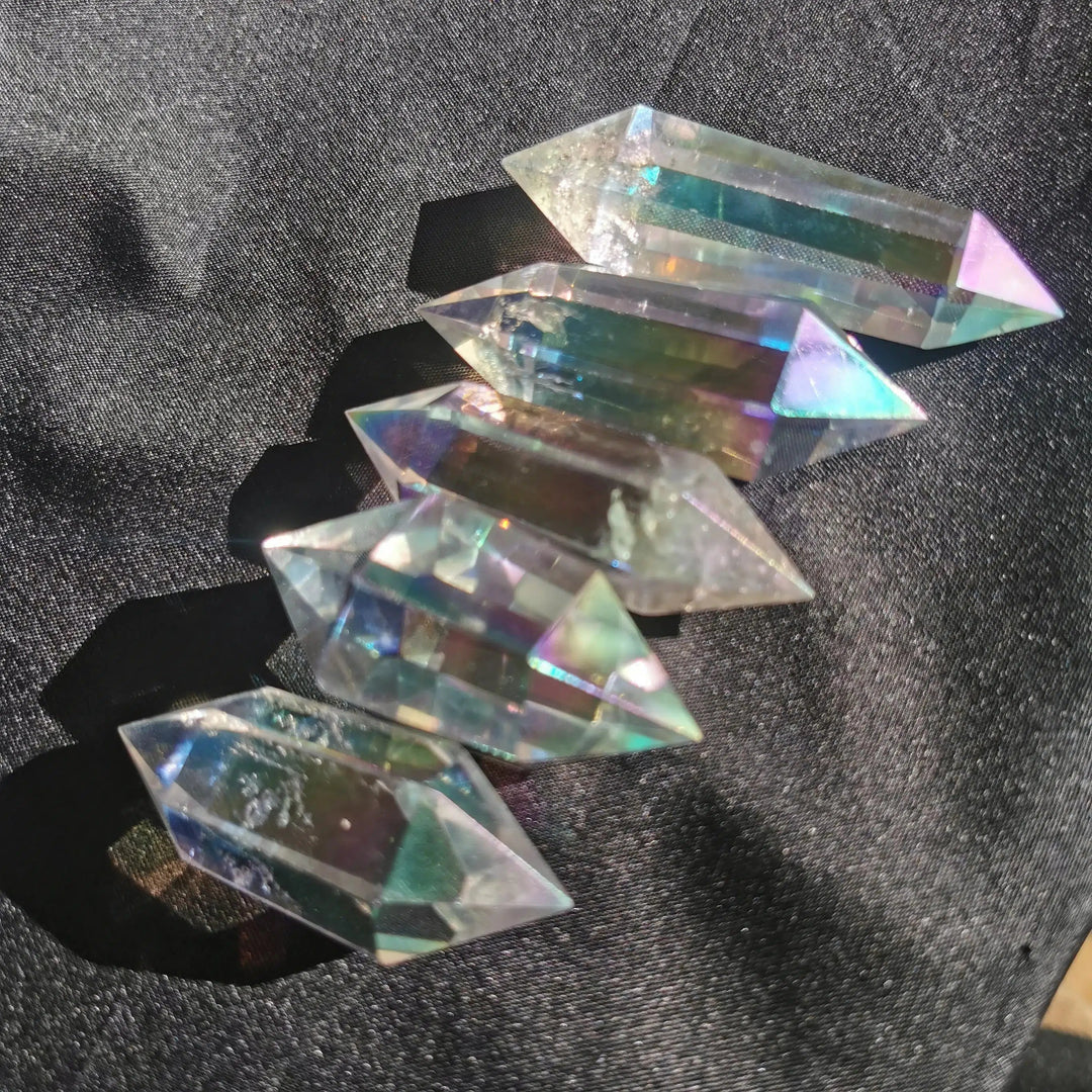 Angel Aura Clear Quartz Double Terminated Points