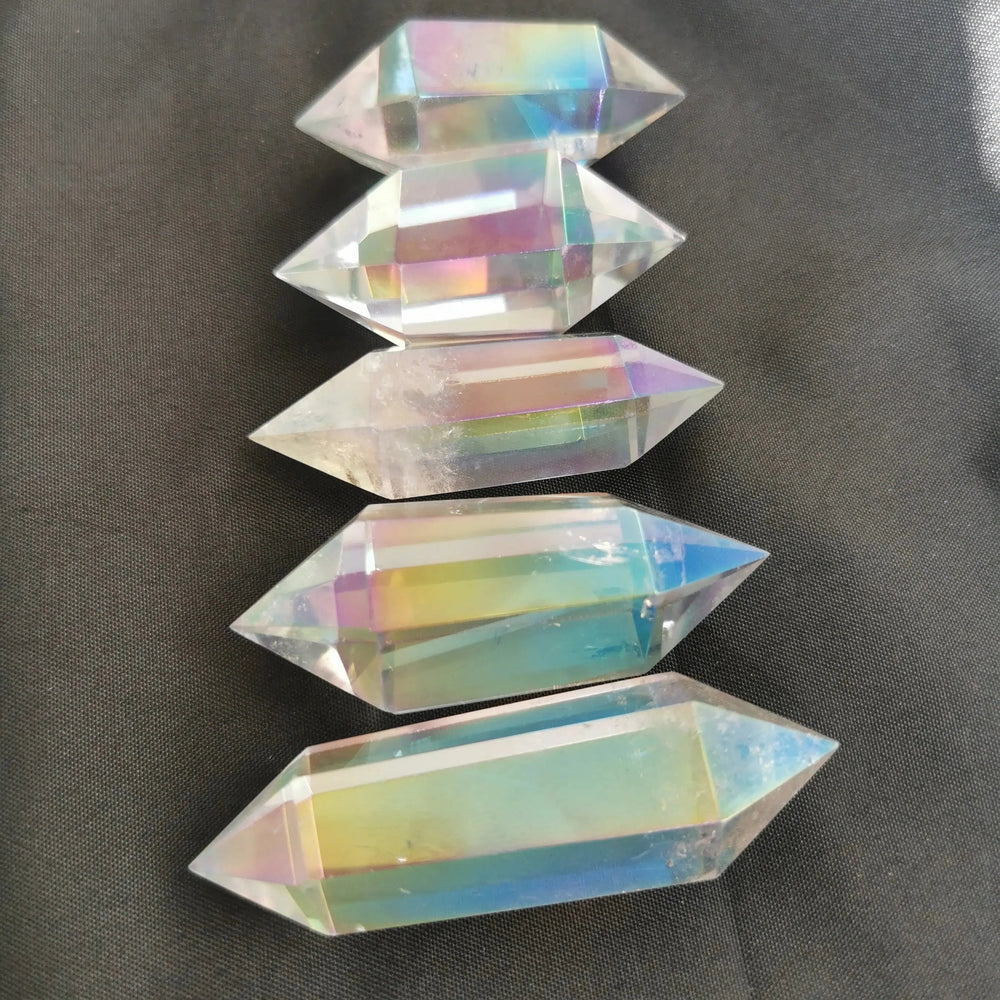 Angel Aura Clear Quartz Double Terminated Points