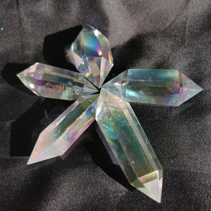 Angel Aura Clear Quartz Double Terminated Points