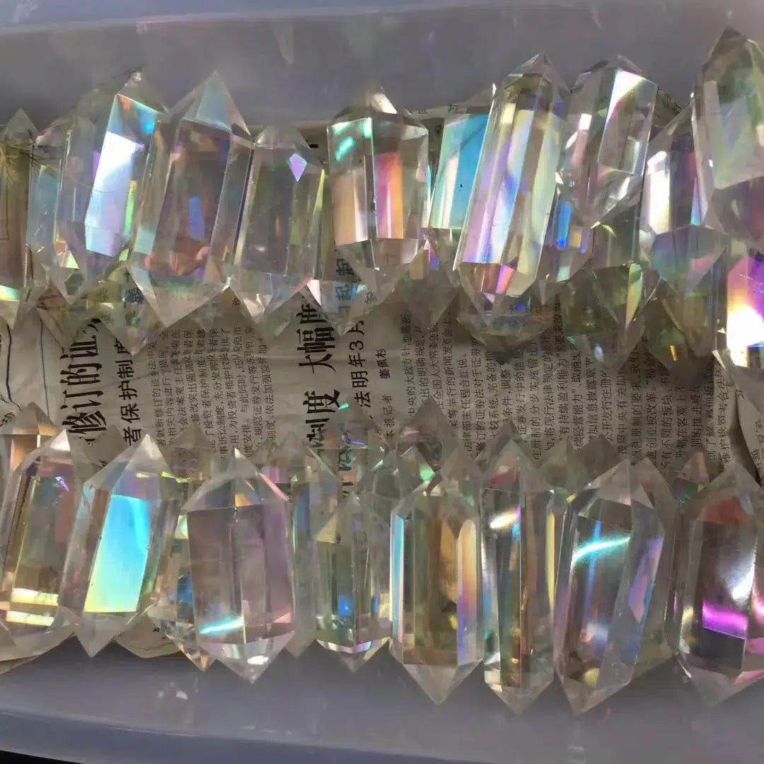 Angel Aura Clear Quartz Double Terminated Points